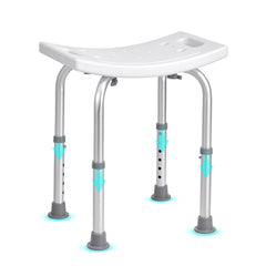 VEVOR Shower Chair, Adjustable Height Shower Stool with Built-in Handles, Shower Seat for Inside Shower or Tub