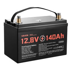 VEVOR 12V 140Ah Dual Purpose LiFePO4 Lithium Battery, 1000 CCA Group 31, Lithium-ion Starter Battery Plus Deep Cycle