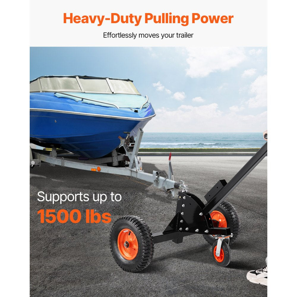 Heavy-Duty Trailer Dolly, 1500lbs Tongue Weight Capacity, 2 in 1 Trailer Mover with 2 in Ball, 16 in Pneumatic Tires