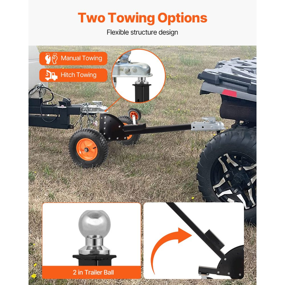 Heavy-Duty Trailer Dolly, 1500lbs Tongue Weight Capacity, 2 in 1 Trailer Mover with 2 in Ball, 16 in Pneumatic Tires