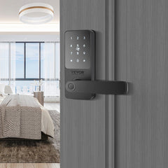 VEVOR Smart Lock, 5-in-1 Smart Door Knob, Fingerprint Deadbolt with App Control, Bluetooth Smart Lock, Keyless Entry