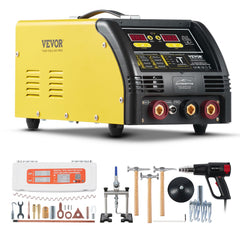 VEVOR Dual Pro Stud Welder Deluxe AL/Fe Dent Repair Kit, Professional 5KW Welder with Auto/Manual Welding and 10 Modes