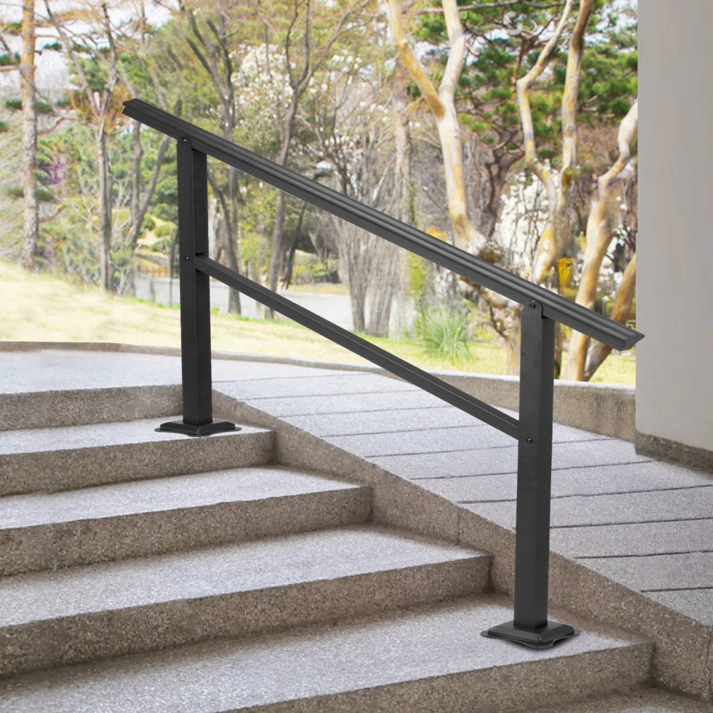 VEVOR Handrail Outdoor Stairs 47.6 X 35.2 Inch Outdoor Handrail Outdoor Stair Railing Adjustable from 0 to 30 Degrees