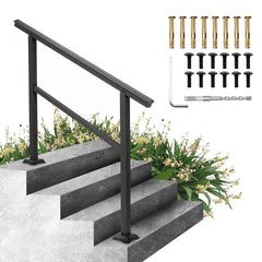 VEVOR Handrail Outdoor Stairs 47.6 X 35.2 Inch Outdoor Handrail Outdoor Stair Railing Adjustable from 0 to 30 Degrees
