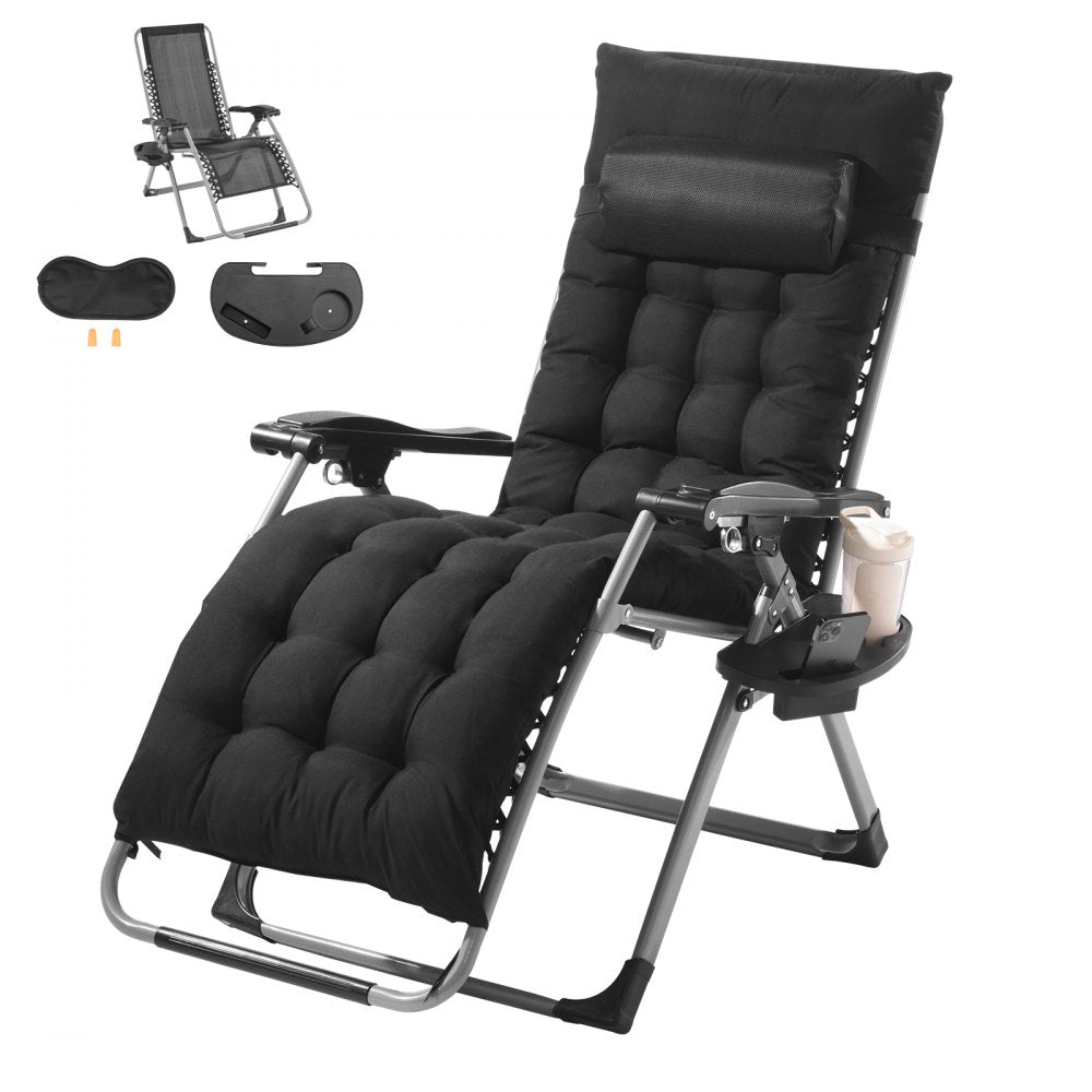 VEVOR Zero Gravity Chair, 26 inch Zero Gravity Recliner Lounge Chair for Indoor and Outdoor, Adjustable Anti Gravity
