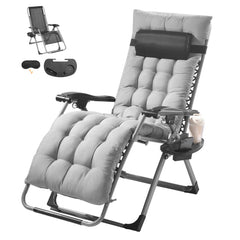 VEVOR Zero Gravity Chair, 26 inch Zero Gravity Recliner Lounge Chair for Indoor and Outdoor, Adjustable Anti Gravity