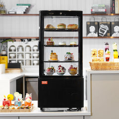 VEVOR Refrigerated Display Case, 3 Cu.Ft./85L Countertop Pastry Display Case, 3-Tier Commercial Display Refrigerator