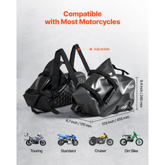 VEVOR Motorcycle Saddlebags, 28 L (14 L x 2) Large Capacity Side Saddle Bags Compatible with Most Motorcycles