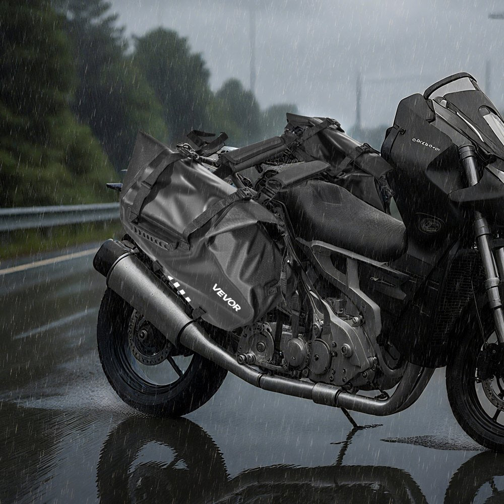 VEVOR Motorcycle Saddlebags, 28 L (14 L x 2) Large Capacity Side Saddle Bags Compatible with Most Motorcycles