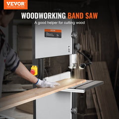VEVOR Band Saw with Stand, 9.65-Inch, 560&1100 RPM Two-Speed Benchtop Bandsaw, 370W 1/2HP Motor 6'' Cutting Height