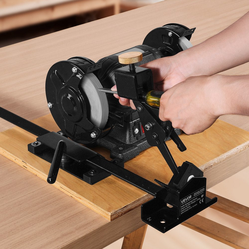 VEVOR Pro Grind Sharpening System, Multi-Grind Sharpening Jig for 6" & 8" Bench Grinder - with Platform Jig, Tool Rest