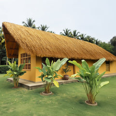 VEVOR Artificial Thatch Grass Roof, 1.3 x 3.9 ft Tiki Bar Hut Thatch Roofing Roll, Waterproof & Fire-Resistant, Palapa