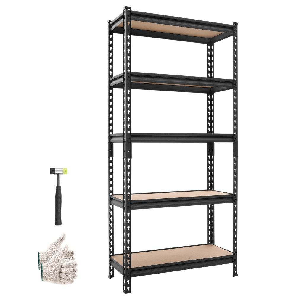 VEVOR Storage Shelves, 5-Tier Adjustable, 2000 lbs Capacity, Heavy Duty Garage Storage Shelving Unit, Metal Utility