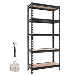 VEVOR Storage Shelves, 5-Tier Adjustable, 2000 lbs Capacity, Heavy Duty Garage Storage Shelving Unit, Metal Utility