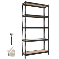 VEVOR Storage Shelves, 5-Tier Adjustable, 3000 lbs Capacity, Heavy Duty Garage Storage Shelving Unit, Metal Utility