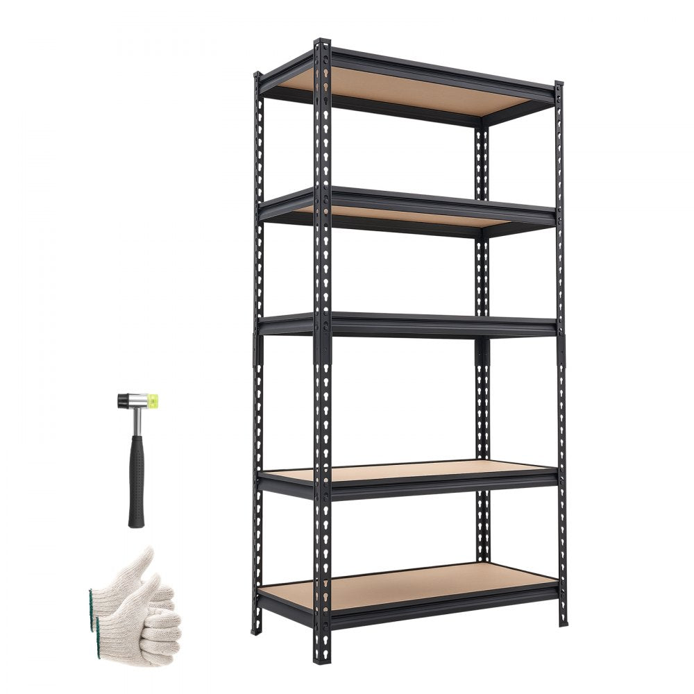 VEVOR Storage Shelves, 5-Tier Adjustable, 2000 lbs Capacity, Heavy Duty Garage Storage Shelving Unit, Metal Utility