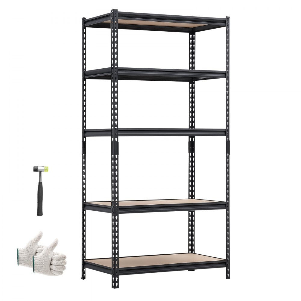VEVOR Storage Shelves, 5-Tier Adjustable, 2000 lbs Capacity, Heavy Duty Garage Storage Shelving Unit, Metal Utility