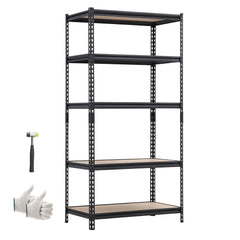 VEVOR Storage Shelves, 5-Tier Adjustable, 2000 lbs Capacity, Heavy Duty Garage Storage Shelving Unit, Metal Utility