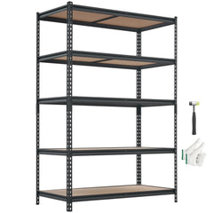 VEVOR Storage Shelves, 5-Tier Adjustable, 3000 lbs Capacity, Heavy Duty Garage Storage Shelving Unit, Metal Utility