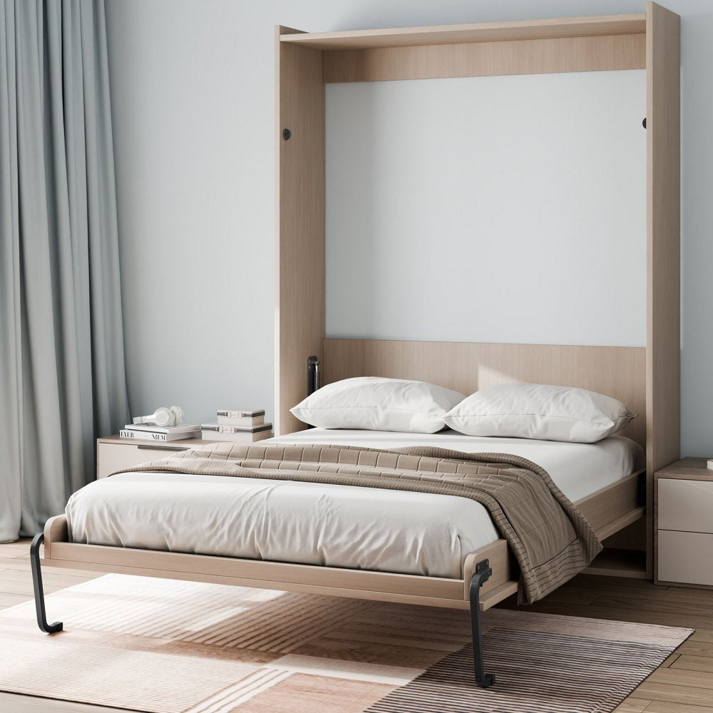VEVOR Murphy Bed Kit, Queen Size, Vertical Deluxe DIY Wall Bed Mechanical Hardware Kit, Pneumatic Lever Heavy Duty Bed