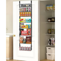 VEVOR Over the Door Pantry Organizer, 8-Tier Pantry Organization and Storage, Heavy-Duty Steel Hanging Spice Rack