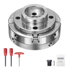 VEVOR 4 Inch Wood Lathe Chuck, 4-Jaw, Self-Centering Wood Turning Chuck Set with 1" x 8TPI Thread & Adapter