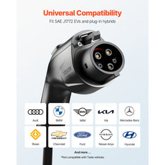 VEVOR EV Charger Extension Cable, 40Amp 40 ft J1772 Extension Cord Compatible with 120V-240V SAE J1772 Electric Vehicle