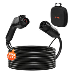 VEVOR EV Charger Extension Cable, 40Amp 40 ft J1772 Extension Cord Compatible with 120V-240V SAE J1772 Electric Vehicle