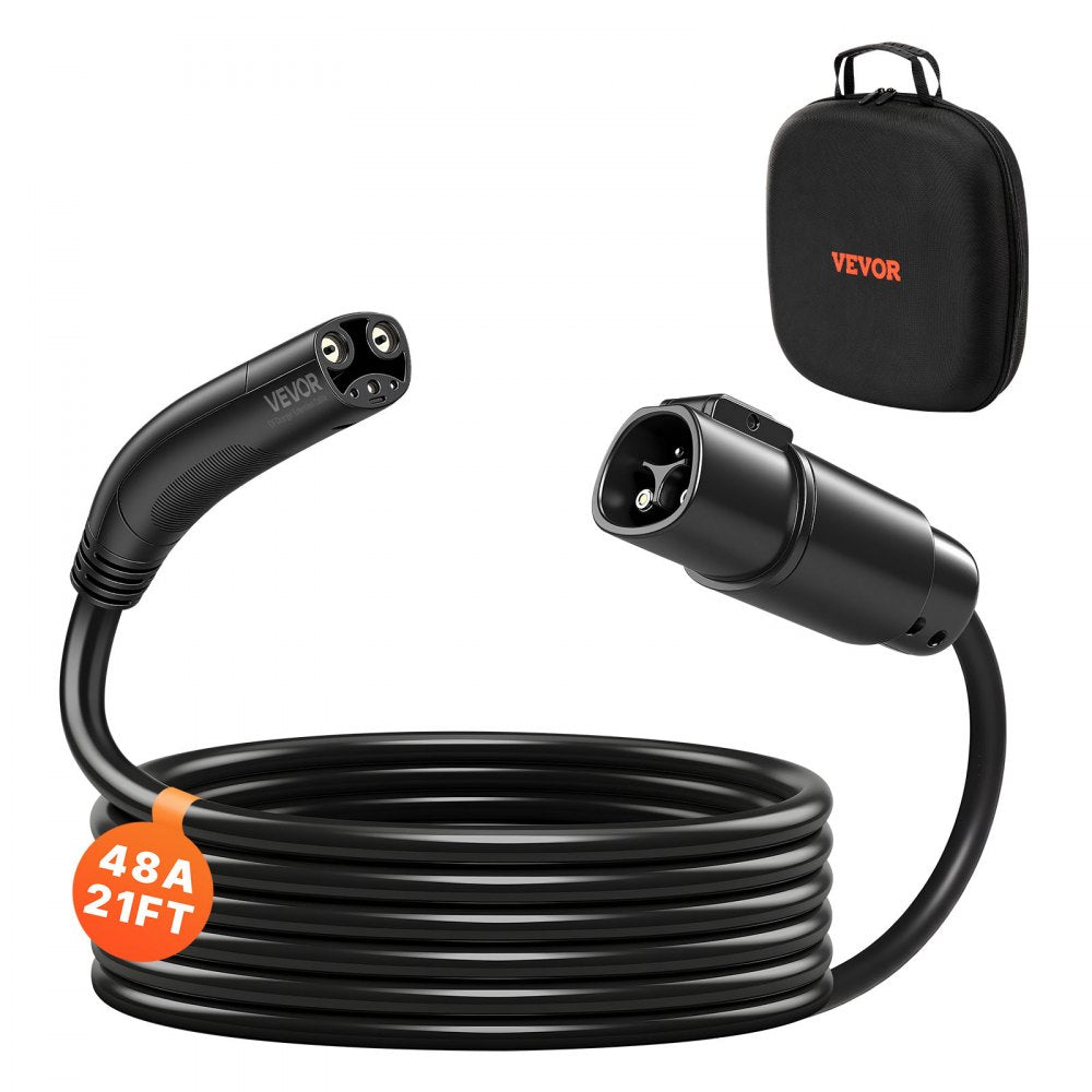 VEVOR EV Charger Extension Cable for Tesla, 48Amp 21 ft Max 240V 11.52 kW with NACS Plug, EV Extension Cord for Level