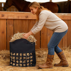 VEVOR Hay Bag for Horses, 21.65 x 7.28 x 25.2 in, 1.81 x 1.81 in Holes, Premium Nylon Construction with PVC Waterproof