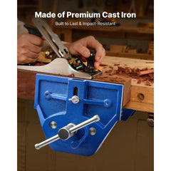 VEVOR Woodworking Vise, 7 Inch Jaw Width, Quick Release Wood Bench Vise, 8 Inch Max Jaw Opening, Heavy-duty Cast Iron