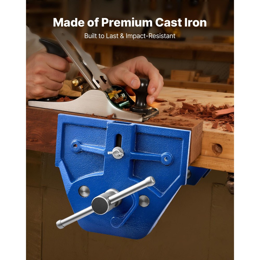 VEVOR Woodworking Vise, 9 Inch Jaw Width, Quick Release Wood Bench Vise, 10.2 Inch Max Jaw Opening, Heavy-duty Cast