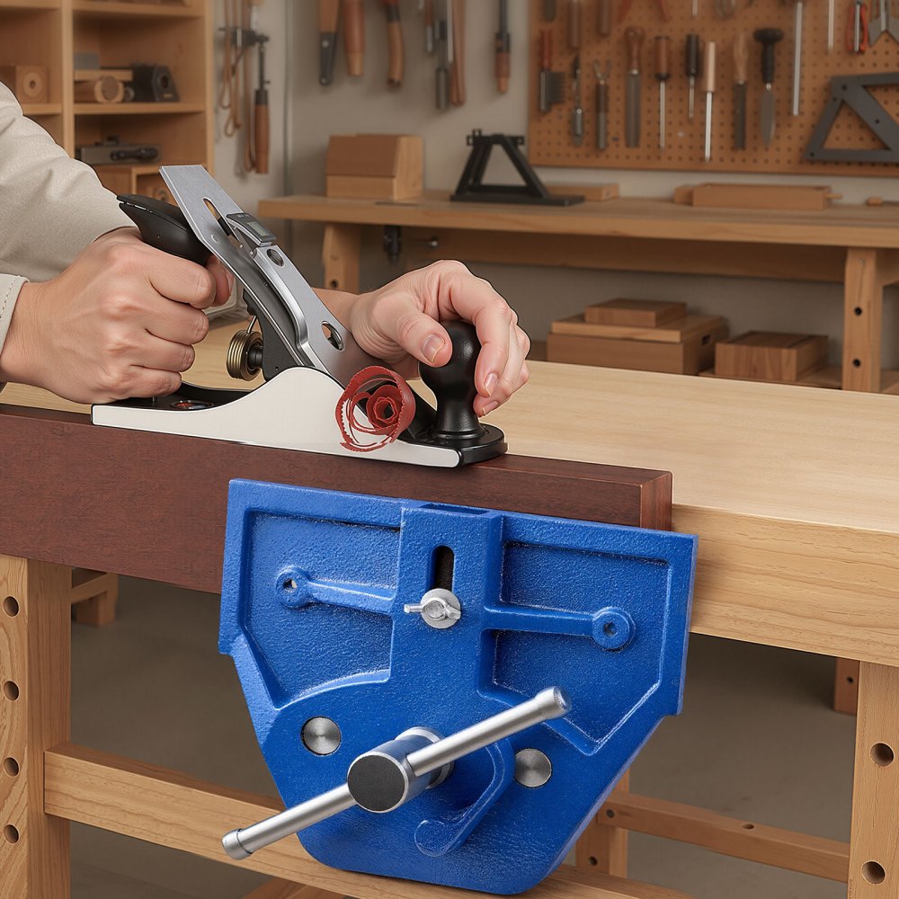 VEVOR Woodworking Vise, 9 Inch Jaw Width, Quick Release Wood Bench Vise, 10.2 Inch Max Jaw Opening, Heavy-duty Cast
