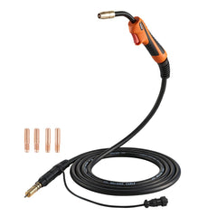VEVOR 150A MIG Welding Gun with 15FT Cable, Replacement for Miller M-15/M-150 (249041) - with 5PCS Mig Welding Contact