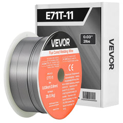 VEVOR Flux Core MIG Welding Wire, E71T-11 0.03-inch 2 LBS, Gasless Mild Steel Welding Wire with Low Spatter for All