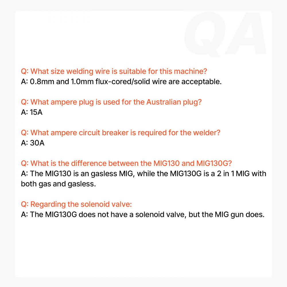 VEVOR MIG Welder, 130Amp Synergic Mig Welding Machine, 110V Gasless Flux Core Welder Machine, Portable Mig Welder with