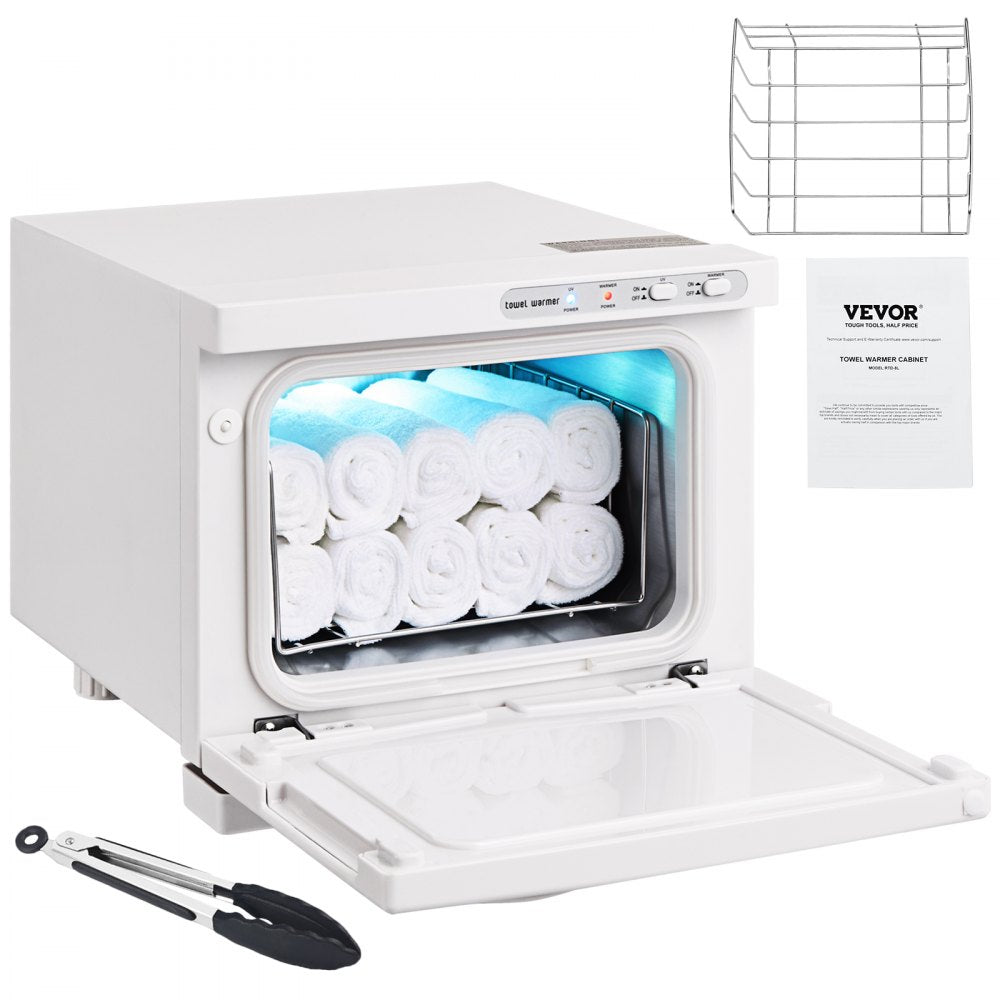 VEVOR Hot Towel Warmer, 8L Spa Hot Towel Warmer Cabinet, 2-in-1 Towel Warmer with Stainless Steel Rack, Holds up to 16