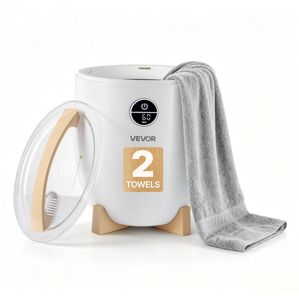 VEVOR Towel Warmers for Bathroom 12L Heated Towel Bucket with LED Display, Rapid Heating, 4 Adjustable Timer for