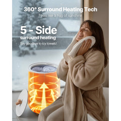 VEVOR Towel Warmers for Bathroom, Towel Warmer Bucket Auto Shut Off for Spa Fits up to 3 Oversized Bath Towels