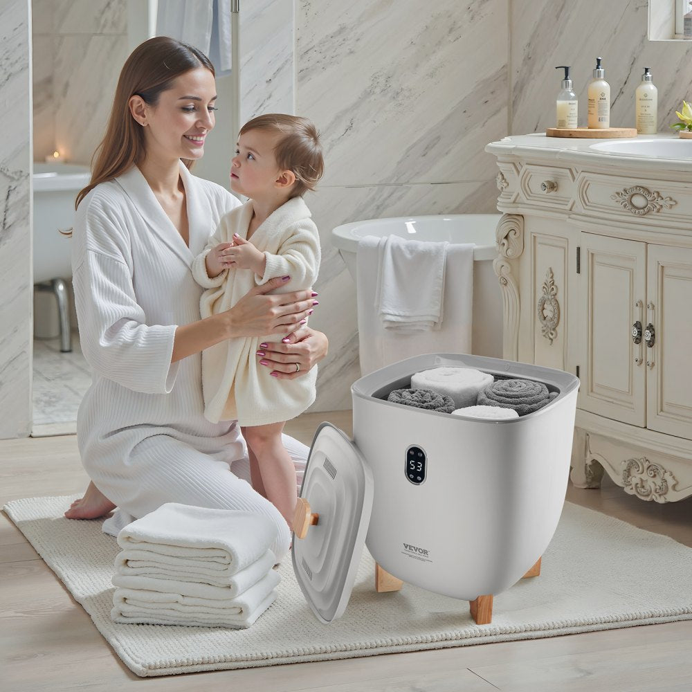VEVOR Towel Warmers for Bathroom, 25 L Towel Warmer Bucket with Auto Shut Off for Spa Fits up to 5 Oversized Bath
