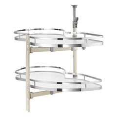 VEVOR Swing Left Blind Corner Cabinet, Pull Out Organizer for 36 inch Width Blind Cabinet, 2 Tier Height Adjustable