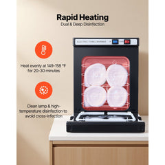 VEVOR Hot Towel Warmer, 1.1 gal Small Towel Warmer Cabinet with Clip & Stainless Steel Rack, Holds up 8-12 Towels