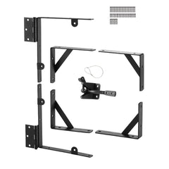 VEVOR Gate Corner Brace Bracket, Anti Sag Gate Frame Hardware Kit, Gate Frame Brace Bracket with Latch Lock Rope, Latch
