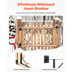 VEVOR Gate Corner Brace Bracket, Anti Sag Gate Frame Hardware Kit, Gate Frame Brace Bracket with Latch Lock, Latch Lock