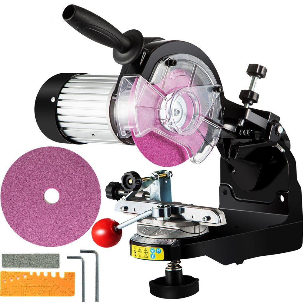 VEVOR Electric Chainsaw Sharpener, 230W Professional Multi-Angle Adjustable Chain Grinder 3000RPM, Electric Chainsaw