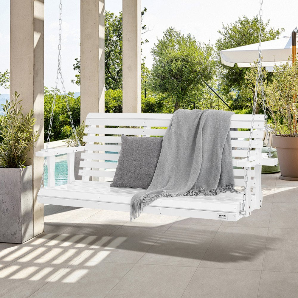 VEVOR Wooden Porch Swing 5.5 ft, Patio bench swing for Courtyard & Garden, Upgraded 880 lbs Strong Load Capacity, Heavy