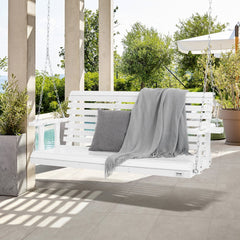 VEVOR Wooden Porch Swing 5.5 ft, Patio bench swing for Courtyard & Garden, Upgraded 880 lbs Strong Load Capacity, Heavy