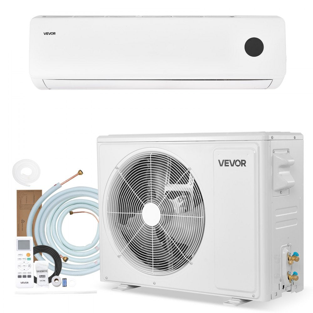 VEVOR Mini Split Air Conditioner, 18,000 BTU AC / 18,400 BTU Heat, 230V 19 SEER2 High Efficiency Energy Saving, Quiet