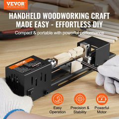 VEVOR Compact Lathe Machine, Dimensions 2.76 x 6.3 inches, 24VDC 96W, Includes Milling Machine Accessories, Features 7