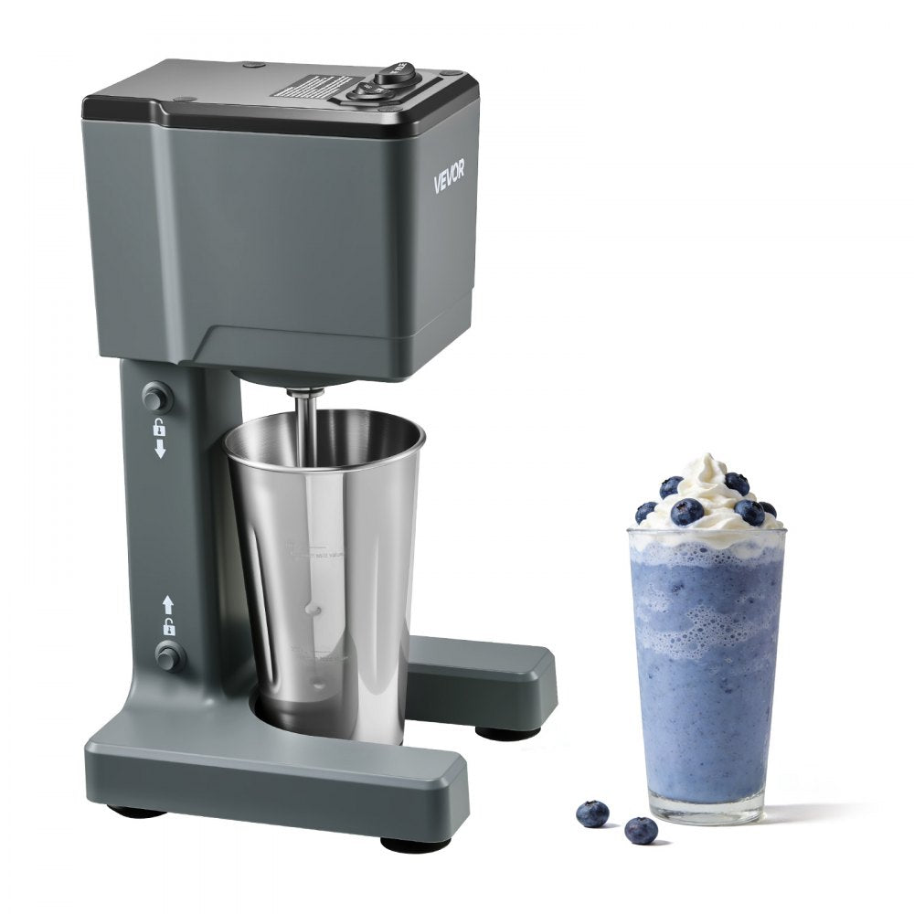 VEVOR Milkshake Maker, 150W Milk Shake Maker Mixer, Single Head Drink Mixer Blender Machine, Dual-Speed Adjustment